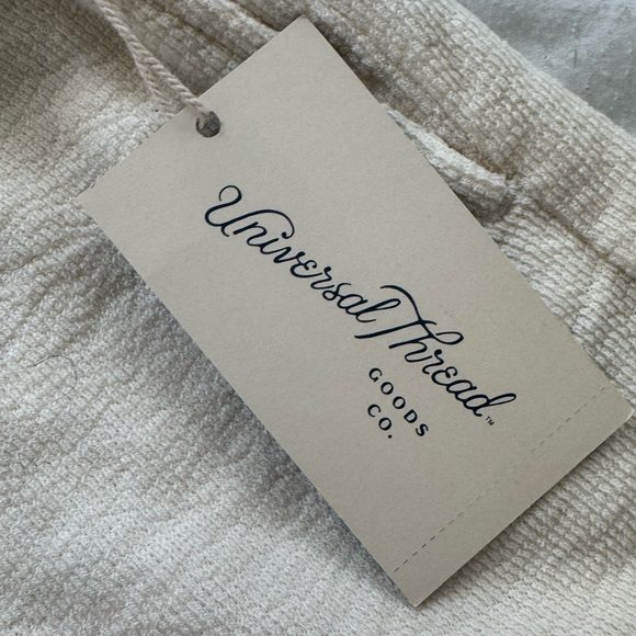 Universal Thread Cream Terry Drawstring Shorts - Picture 2 of 4